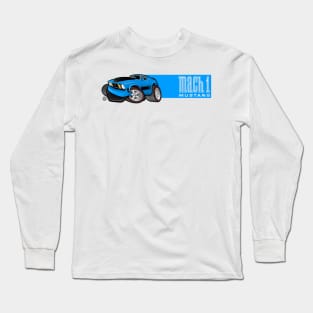 Mach 1 Blue with Blue Stripe Long Sleeve T-Shirt